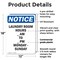 Signmission Laundry Room Hours _ Am To, 12 in W x Rectangle, Plastic OS-2PACK-NS-P-1218-V-13980 - alternate 5